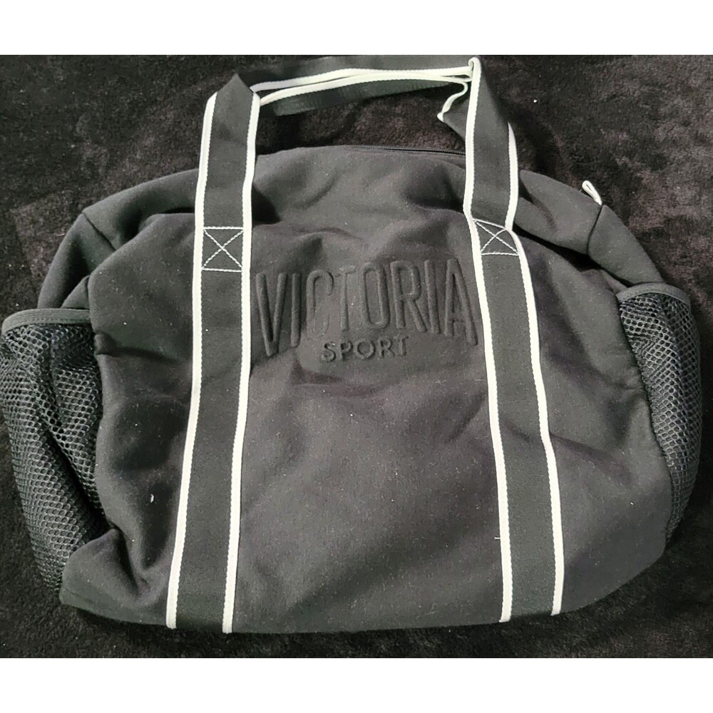 Woman's Victoria Secret Soft Sports Duffle Bag With Mesh Side Pockets